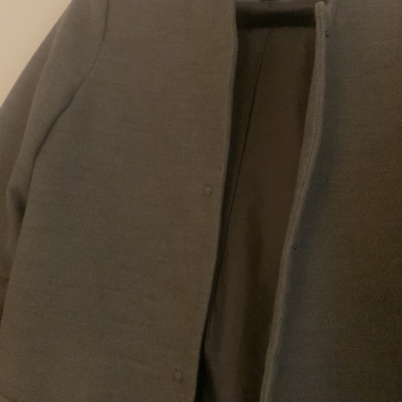 Forever 21 collarless grey overcoat - Picture 5 of 6